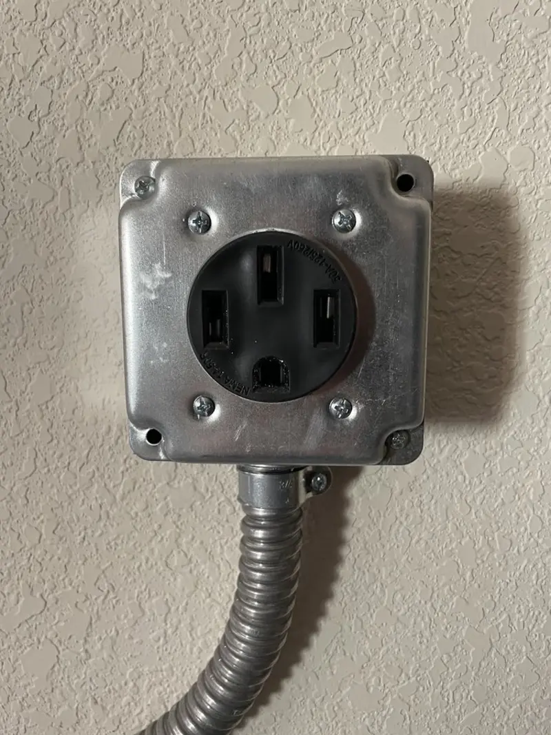 NEMA 14-50 outlet installed for Electrical Panel Upgrade in Blackstone